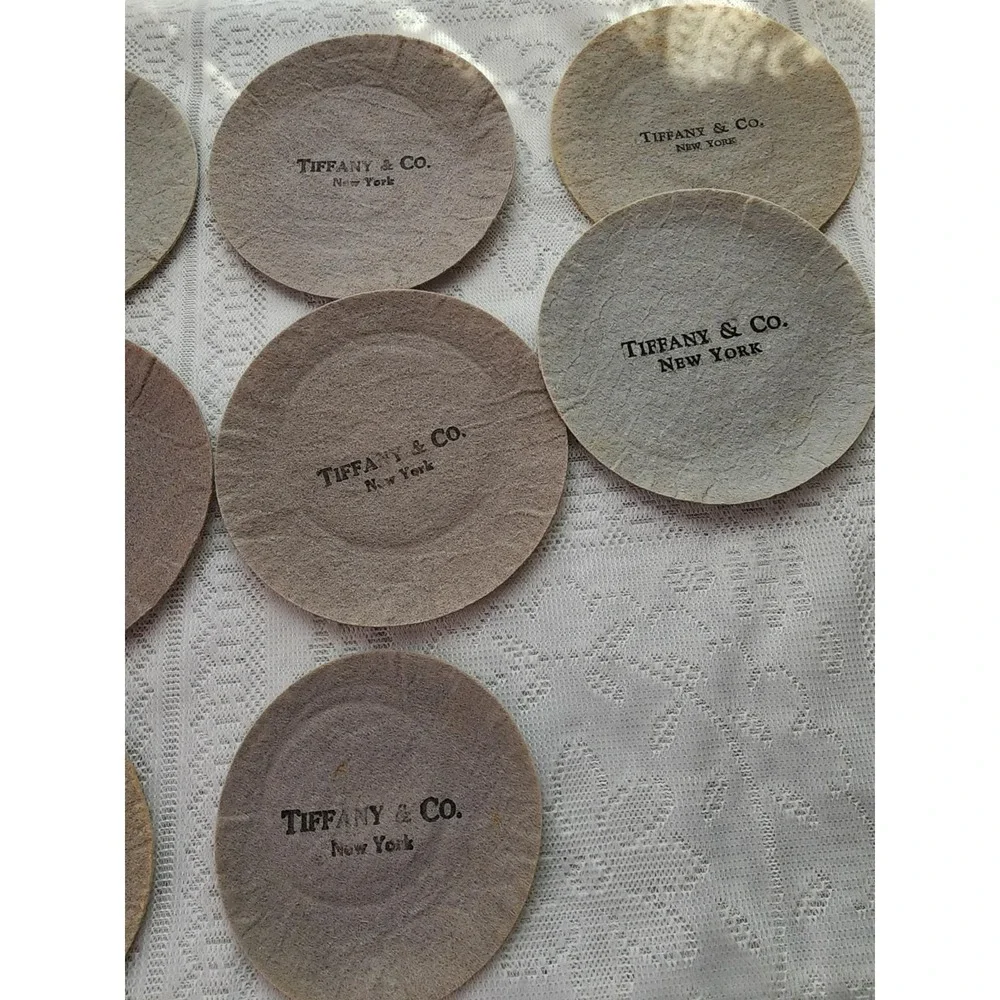 Tiffany & Co Felt Plate Pads Lot Of 10 Protectors 5